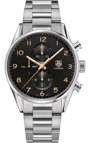 Carrera Calibre 1887 43 Stainless Steel / Black / Bracelet