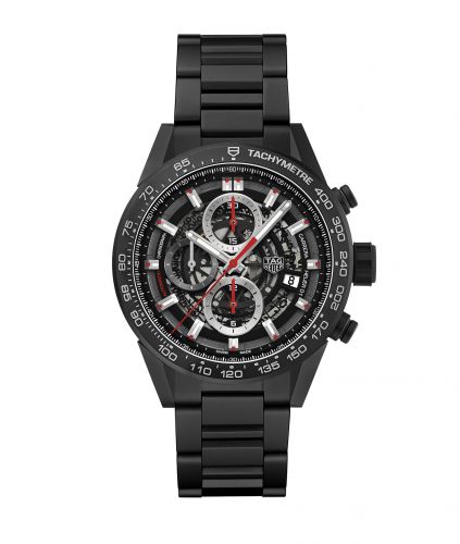 Carrera Calibre Heuer 01 43 Black Ceramic / Stainless Steel / Bracelet