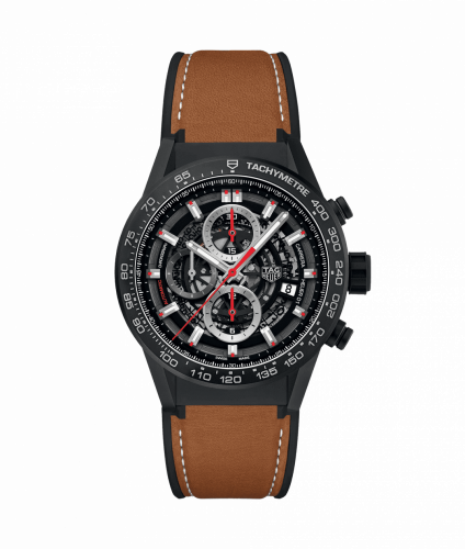 Carrera Calibre Heuer 01 43 Black Ceramic / Stainless Steel / Rubber