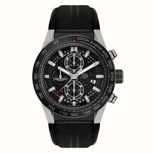 Carrera Calibre Heuer 01 45 Stainless Steel / Skeleton / Aston Martin