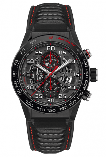 Carrera Calibre Heuer 01 45 Stainless Steel / Skeleton / Calf