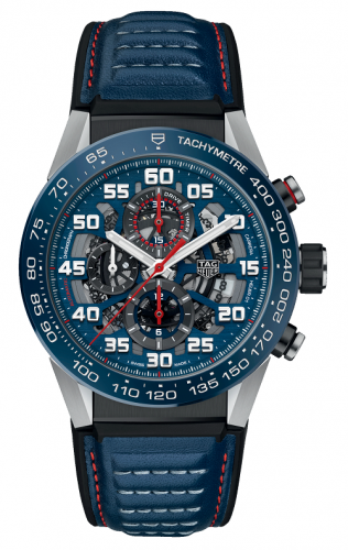 Carrera Calibre Heuer 01 45 Stainless Steel / Skeleton / Red Bull Racing Special Edition