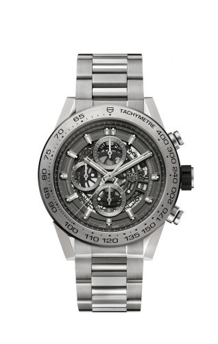 Carrera Calibre Heuer 01 45 Titanium / Grey Phantom / Bracelet