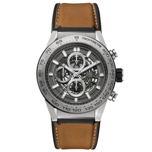 Carrera Calibre Heuer 01 45 Titanium / Grey Phantom / Barenia