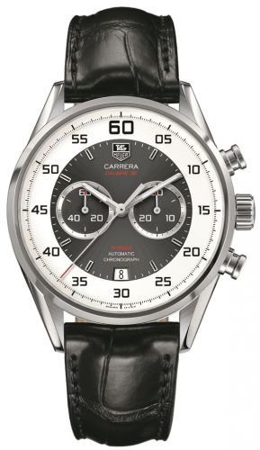 Carrera Calibre 36 Flyback Stainless Steel / Grey / Alligator