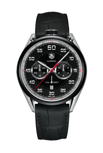 Carrera Calibre 1887 45  Bullhead Stainless Steel / Titanium / Black / Alligator