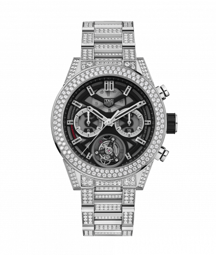 Carrera Calibre Heuer 02T 45 Chronograph Tourbillon Titanium / Stainless Steel / Diamond / Bracelet