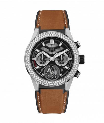 Carrera Calibre Heuer 02T 45 Chronograph Tourbillon Titanium / Stainless Steel / Diamond / Calf