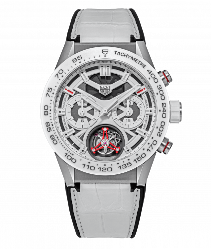 Carrera Calibre Heuer 02T 45 Chronograph Tourbillon Titanium / Ceramic / Alligator / Ginza