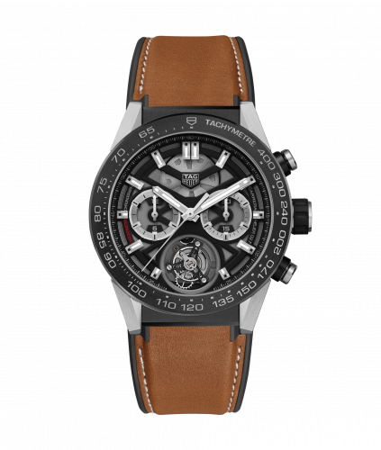 Carrera Calibre Heuer 02T 45 Chronograph Tourbillon Titanium / Ceramic / Calf