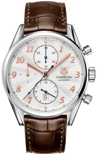 Carrera Calibre 16 41 Heritage Stainless Steel / Silver / Alligator