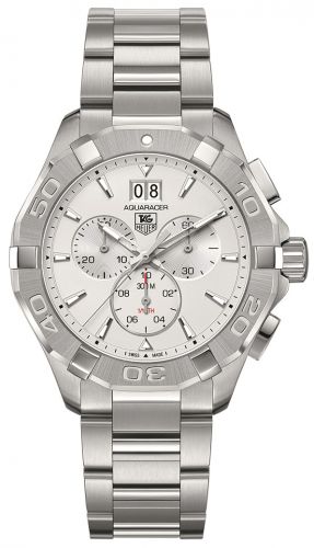 Aquaracer 300M Quartz Chronograph 43 Stainless Steel / Sivler / Bracelet