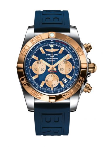 Chronomat 44 Stainless Steel / Rose Gold / Metallica Blue / Rubber