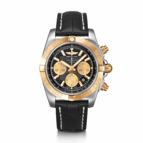 Chronomat 44 Stainless Steel / Rose Gold / Onyx Black / Croco / Folding