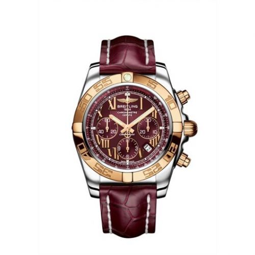 Chronomat 44 Stainless Steel / Rose Gold / Mirage Red Roman / Croco