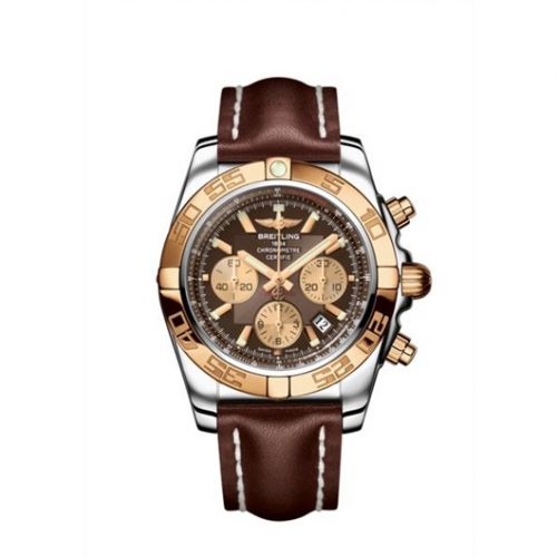 Chronomat 44 Stainless Steel / Rose Gold / Amber / Calf