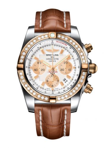 Chronomat 44 Stainless Steel / Rose Gold / Diamond / Antarctica White / Croco