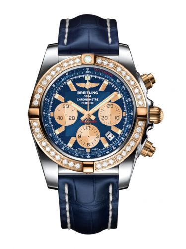 Chronomat 44 Stainless Steel / Rose Gold / Diamond / Metallica Blue / Croco