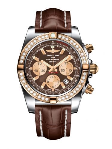 Chronomat 44 Stainless Steel / Rose Gold / Diamond / Metallica Brown / Croco