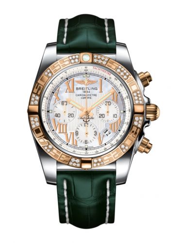 Chronomat 44 Stainless Steel / Rose Gold / Diamond / Pearl Roman / Croco