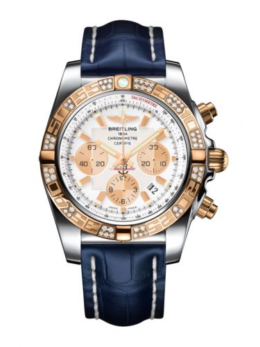 Chronomat 44 Stainless Steel / Rose Gold / Diamond / Antarctica White / Croco