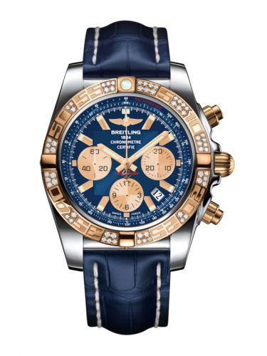 Chronomat 44 Stainless Steel / Rose Gold / Diamond / Metallica Blue / Croco