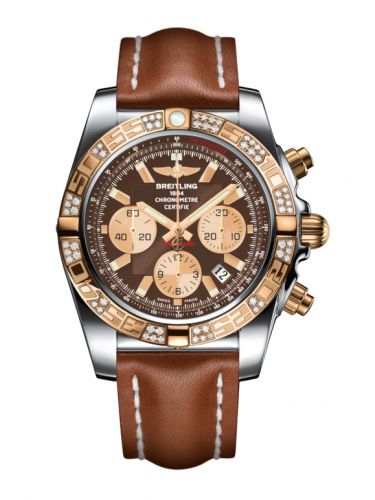 Chronomat 44 Stainless Steel / Rose Gold / Diamond / Metallica Brown / Calf