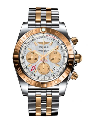 Chronomat 44 GMT Stainless Steel / Rose Gold / Pearl / Bracelet