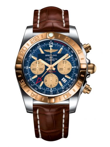 Chronomat 44 GMT Stainless Steel / Rose Gold / Metallica Blue / Croco