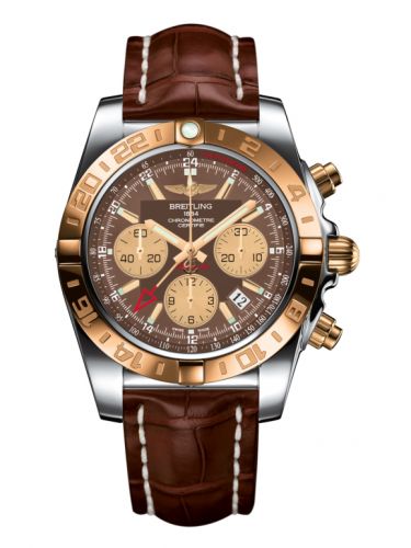 Chronomat 44 GMT Stainless Steel / Rose Gold / Metallica Brown / Croco
