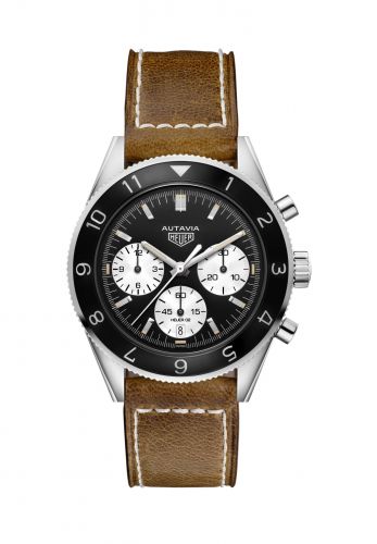 Autavia Heuer 02 Stainless Steel / Inverted Panda / Strap
