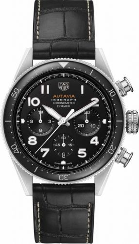 Autavia Heuer 02 Isograph Stainless Steel / Black / Strap