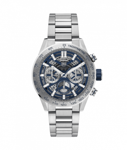 Carrera Calibre Heuer 02 43 Stainless Steel / Skeleton / Bracelet
