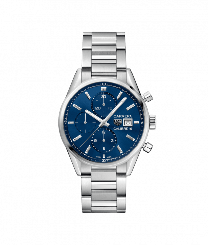 Calibre 16 41 Stainless Steel / Blue / Alligator
