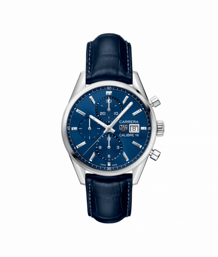 Calibre 16 41 Stainless Steel / Blue / Alligator