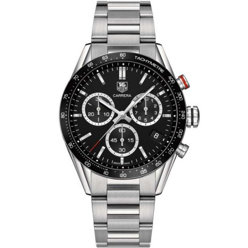 Carrera Quartz 41 Stainless Steel / Black / Bracelet