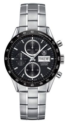 Carrera Calibre 16 Day Date 41 Stainless Steel / Black / Bracelet