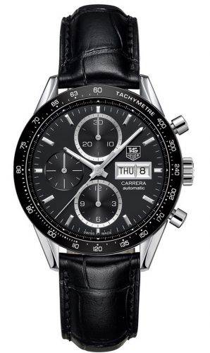 Carrera Calibre 16 Day Date 41 Stainless Steel / Black / Alligator