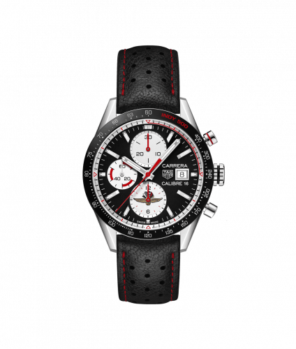 Carrera Calibre 16 41 Stainless Steel / Black Retro / Indy 500