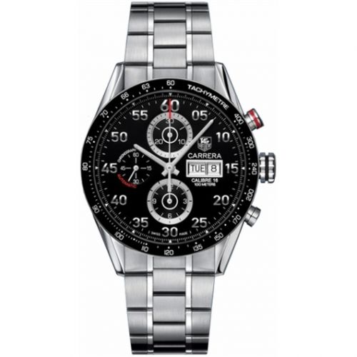 Carrera Calibre 16 Day Date 43 Stainless Steel / Black / Bracelet