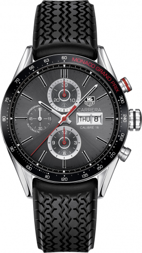 Carrera Calibre 16 Day Date 43 Stainless Steel / Grey / Monaco Grand Prix