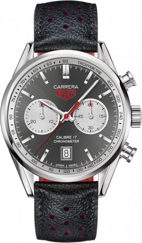 Carrera Calibre 17 41 Stainless Steel / Grey / Calf