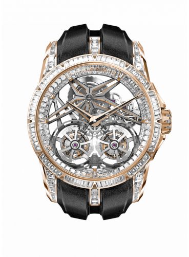 Excalibur Double Flying Tourbillon Rose Gold / Grey / Diamond