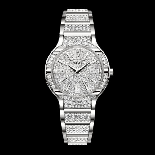 Polo 32 Quartz White Gold Full Diamond