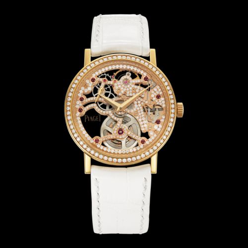 Altiplano Skeleton 34 Pink Gold Diamond