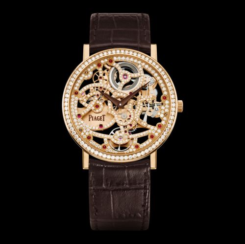 Altiplano Skeleton Pink Gold Diamond
