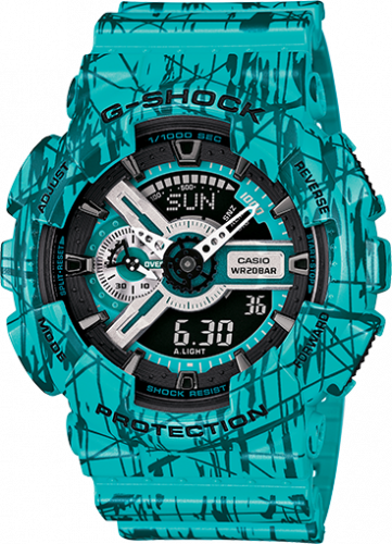 GA-110SL-3A Grey Slash