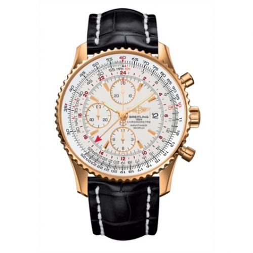 Navitimer World Red Gold / Silver / Croco / Pin