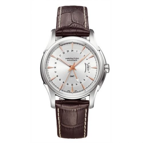 Jazzmaster Traveler GMT 42mm Silver Dial / Gold Indexen