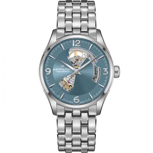 Jazzmaster Open Heart Stainless Steel / Blue / Bracelet